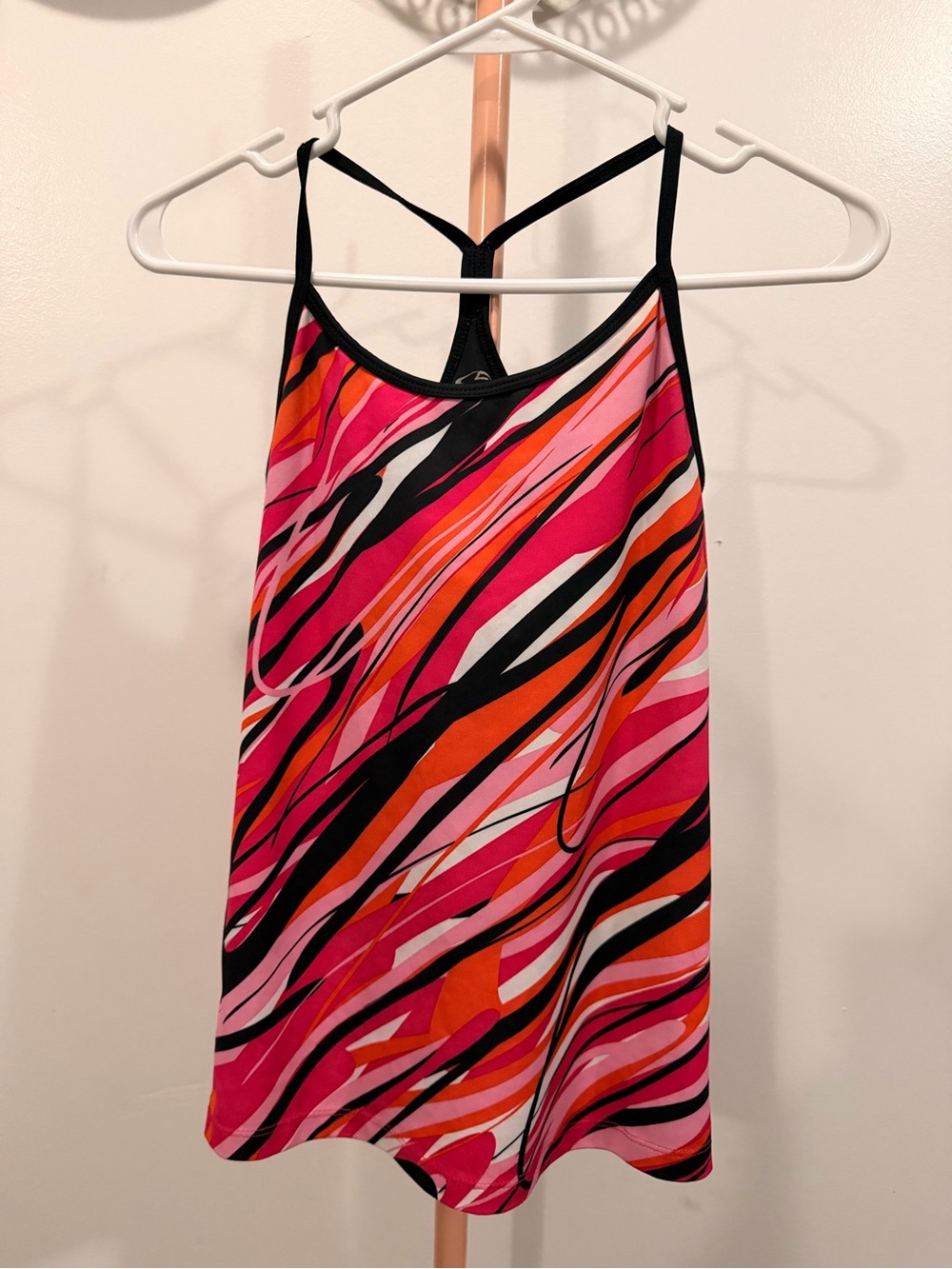 Champion Pink, Orange & Black Swirl Racerback Camisole